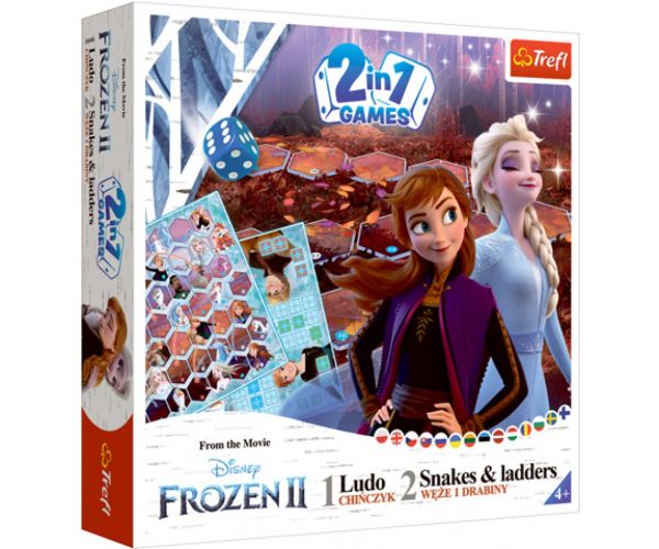 Frozen 2: Set de joc de societate 2 în 1 - Trefl