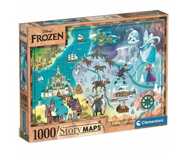 Frozen hartă puzzle 1000 bucăți - Clementoni