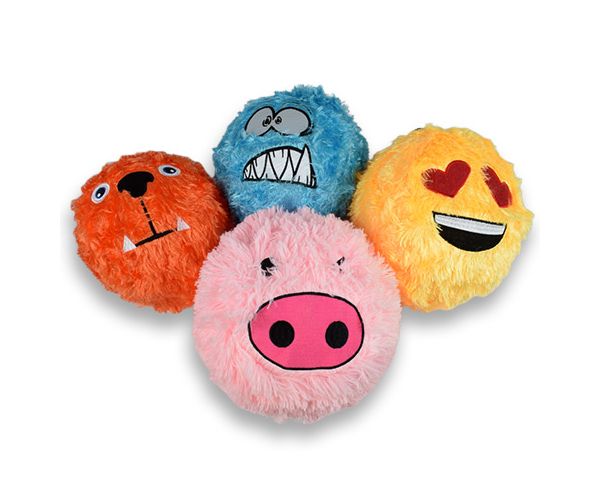 Fuzzy mókás szőrös plüss labda többféle változatban 23cm