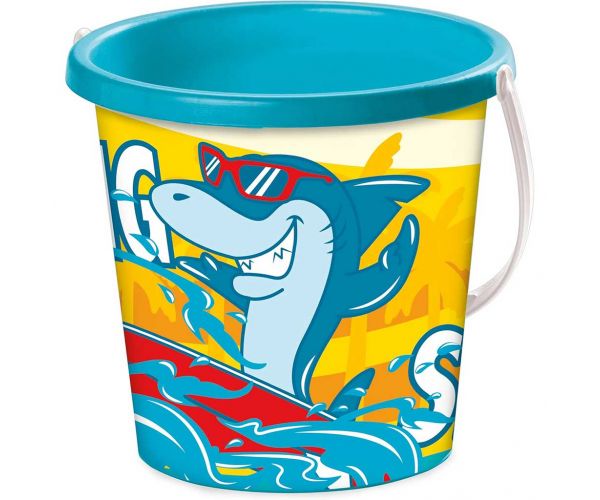 Găleată de nisip cu model de rechin surfer - Mondo Toys