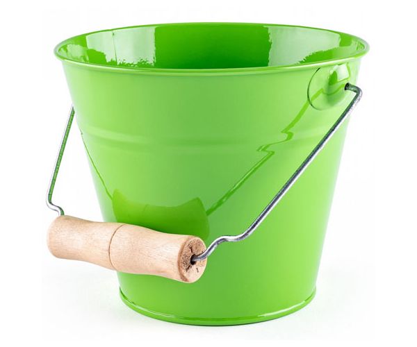 Găleată din metal retro verde - Woodyland