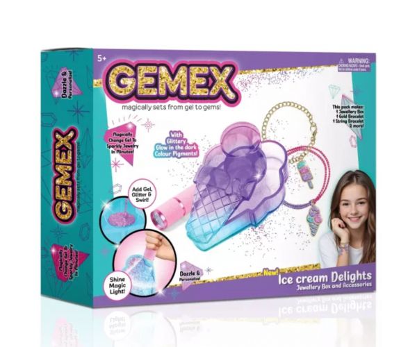 Gemex: Set de creație bijuterii înghețată din gel cu pietre prețioase