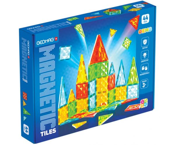 Geomag Magnetic Tiles Gems jucărie de construcție magnetică, set de 44 piese
