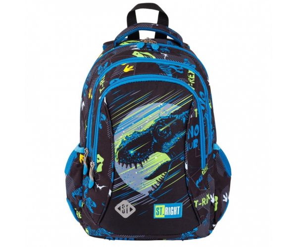 Ghiozdan ergonomic St.Right Dinosaur, rucsac BP26 39x27x17cm