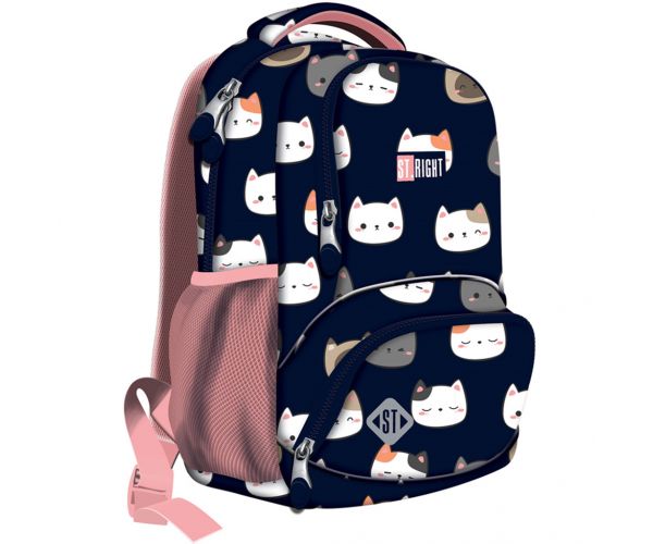 Ghiozdan școlar St.Right Cute Kitties cu pisici, rucsac BP71