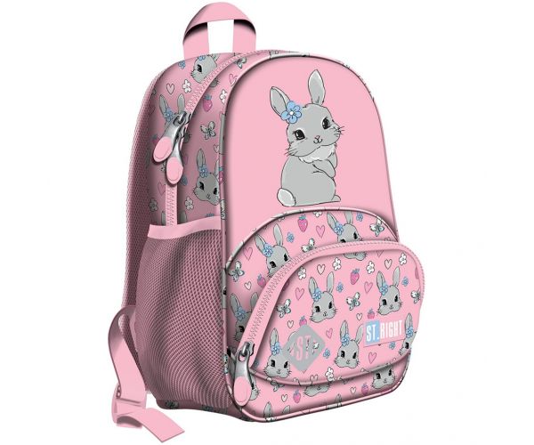 Ghiozdan școlar St.Right Cute Rabbit cu iepuraș, rucsac BP70 32x22x11,5 cm
