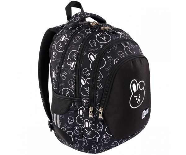 Ghiozdan școlar cu patru compartimente St. Right Clever Bunny, rucsac BP06 42x31x22cm