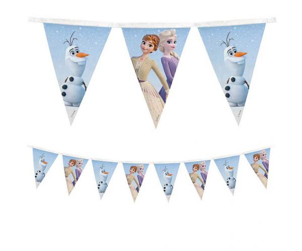 Ghirlandă de petrecere reutilizabilă cu model Frozen 2, 230 cm