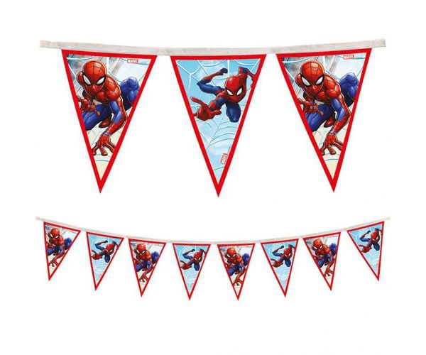 Ghirlandă de petrecere reutilizabilă cu model Spider-Man, 230 cm