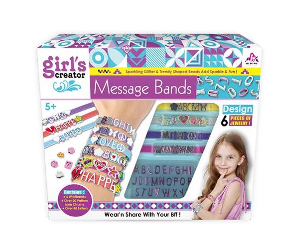 Girl's Creator karkötő készítő szett betűs gyöngyökkel
