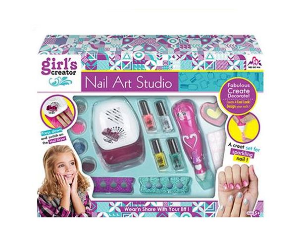 Girl's Creator set studio pentru unghii cu accesorii