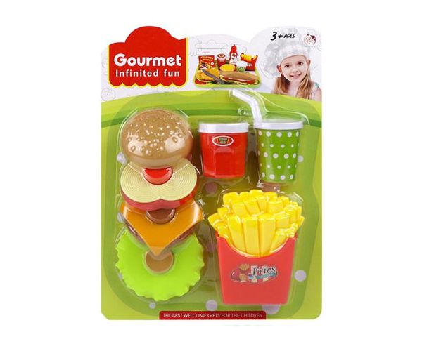 Gourmet hamburger set mâncare