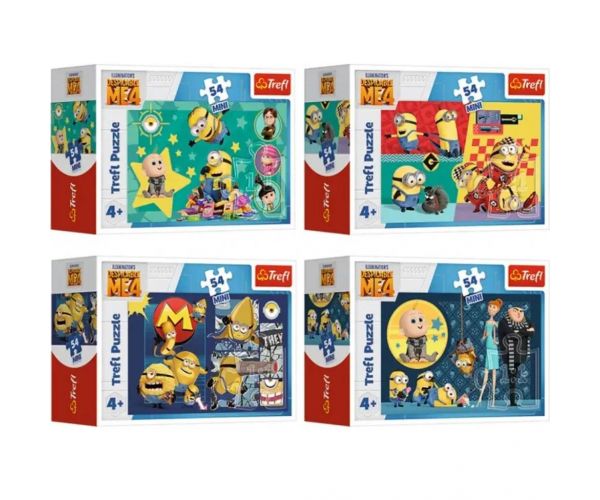 Gru 4: Minioni amuzanți puzzle mini 54 de piese în mai multe variante - Trefl