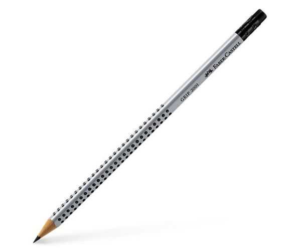 Faber-Castell: Grip grafit ceruza radírral B ezüst