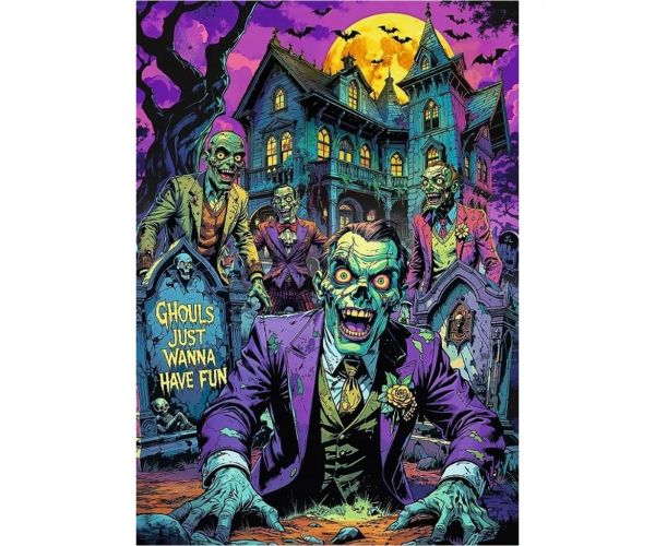 Hall of Horror: Zombi 1000 de piese Puzzle Premium Plus - Trefl