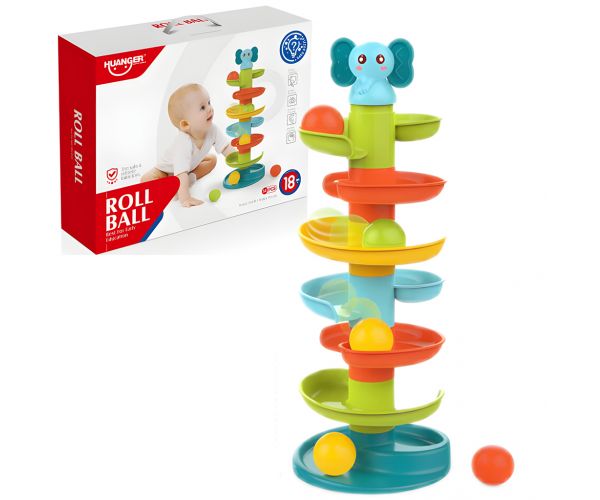 Happy World: Pista veselă cu elefanți de 47cm