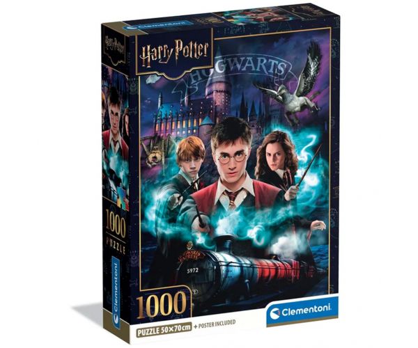 Harry Potter - Drumul Magiei puzzle de 1000 de piese cu poster - Clementoni