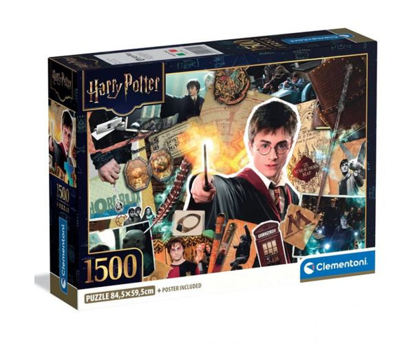 Harry Potter - Relicvele lumii magice puzzle compact 1500 piese - Clementoni