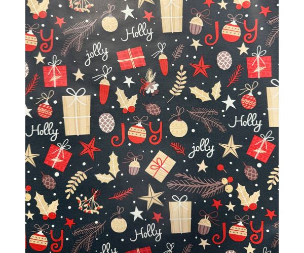 Hârtie de ambalat Holly Christmas 200x70cm