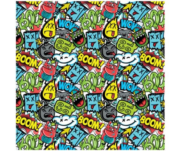 Hârtie de împachetat cu model Green BOOM 100x70cm
