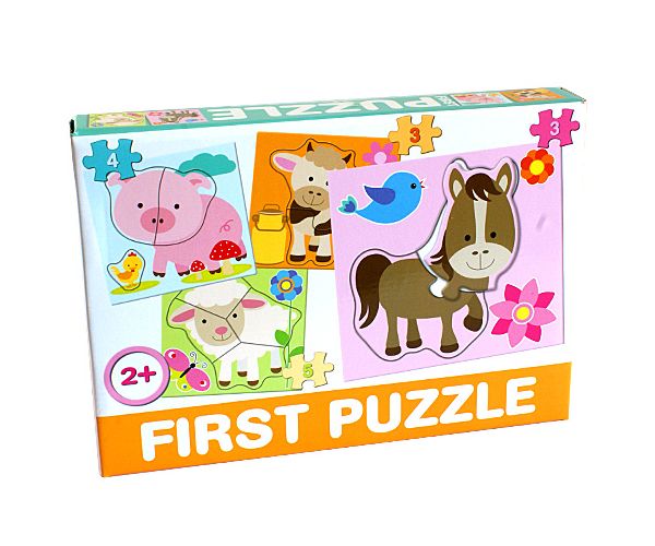 Háziállatos Bébipuzzle - D-Toys