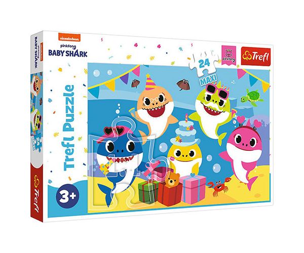 Happy Baby Shark family 24 bucăți Maxi puzzle - Trefl