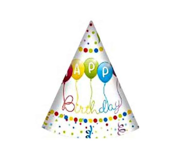 Happy Birthday papír csákó 6db-os