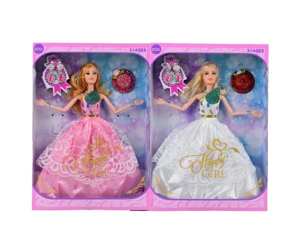 Happy Girl păpușă de modă în haine de seară cu pălărie două variante 29cm