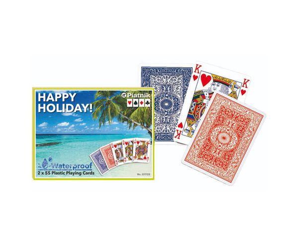Happy Holiday vízálló plasztik römi kártya 2x55 lap - Piatnik