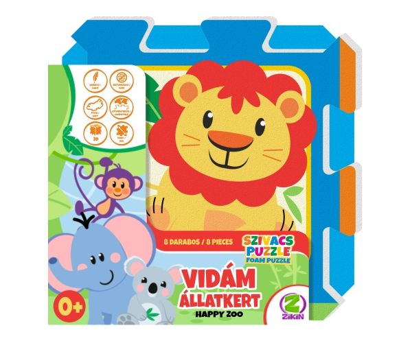 Happy Zoo - Vidám Állatkert szivacs puzzle