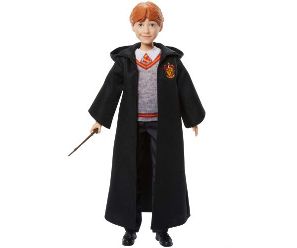 Harry Potter: Păpușă Ron Weasley în robă cu baghetă magică - Mattel