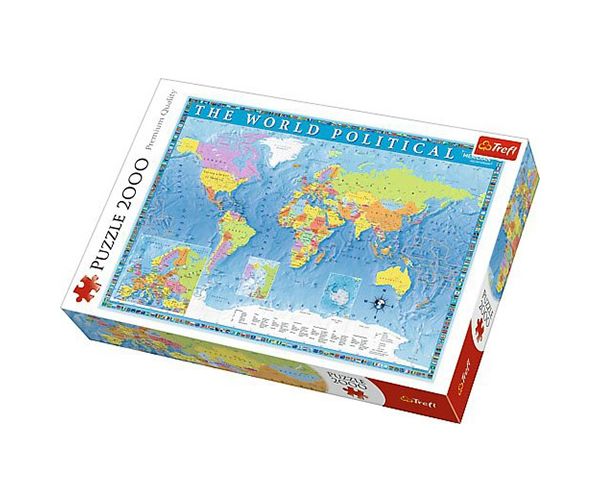 A világ politikai térképe 2000db-os puzzle - Trefl