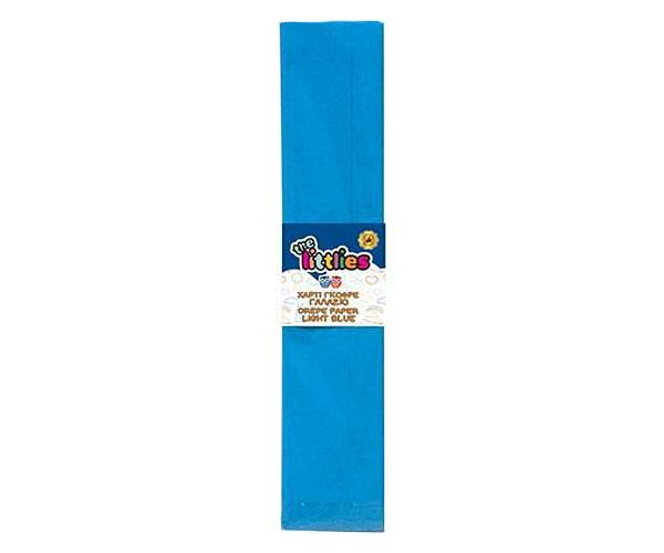 Hârtie creponată culoarea albastru deschis 50x200cm