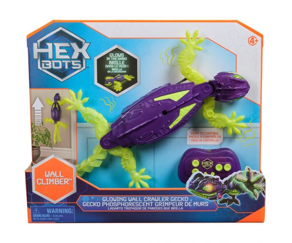 HexBots: Gecko cu telecomandă care se cațără pe perete și luminează în întuneric - Spin Master
