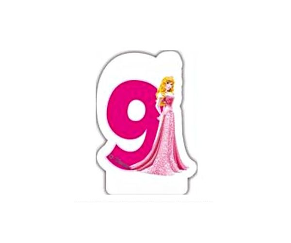 Disney Princess lumânare cu numărul 9 