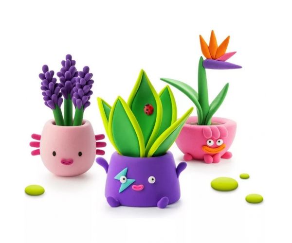 Hey Clay: Plant Folks set de plastilină cu figurine de plante – set de 15 bucăți