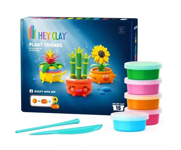 Hey Clay: Set creativ de plastilină pentru iubitorii de plante – set de 15 bucăți