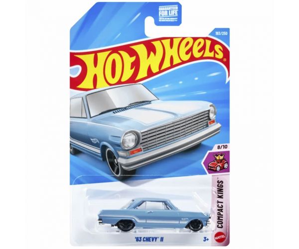 Hot Wheels: 63 Chevy II mașinuță albastră 1/64 - Mattel