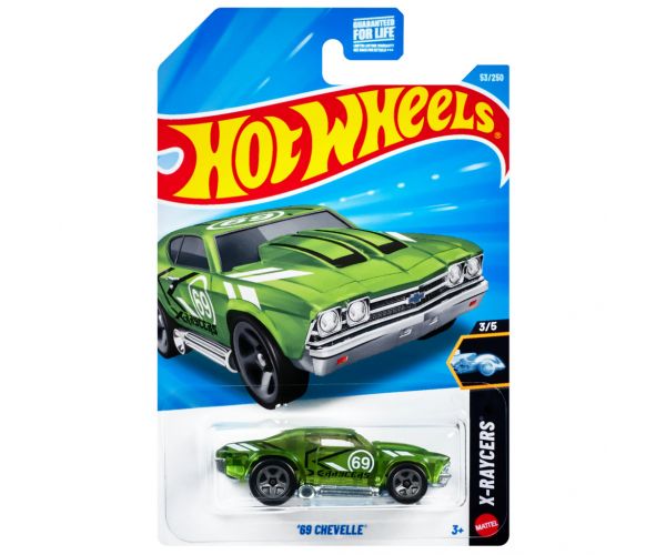 Hot Wheels: 69 Chevelle mașinuță verde 1/64 - Mattel