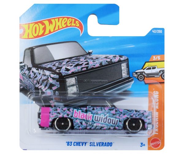 Hot Wheels: 83 Chevy Silverado black widow mașinuță 1/64 - Mattel