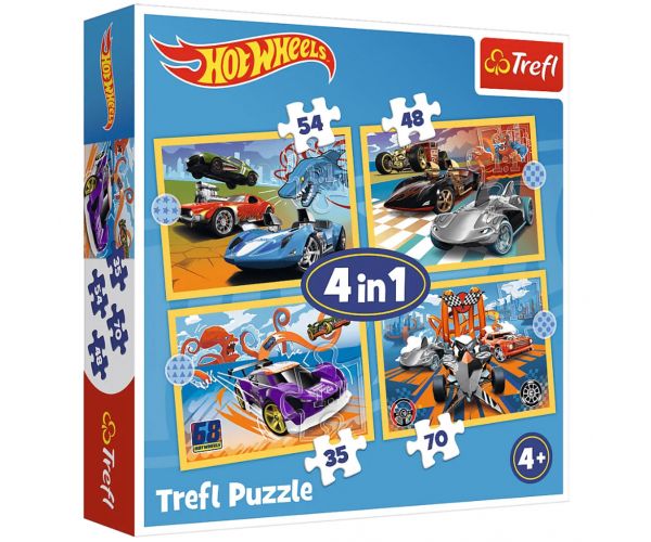 Hot Wheels 4 az 1-ben puzzle - Trefl