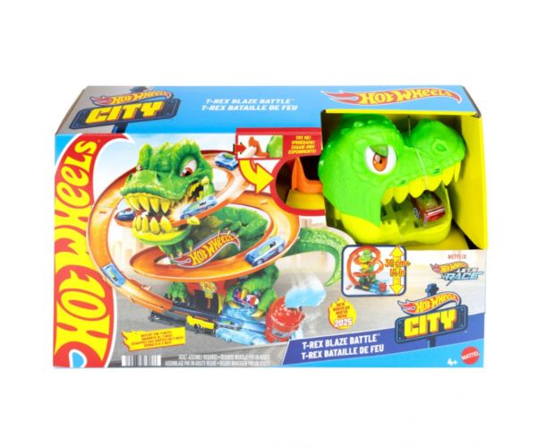 Hot Wheels: Atacul T-Rex Set de Piste - Mattel