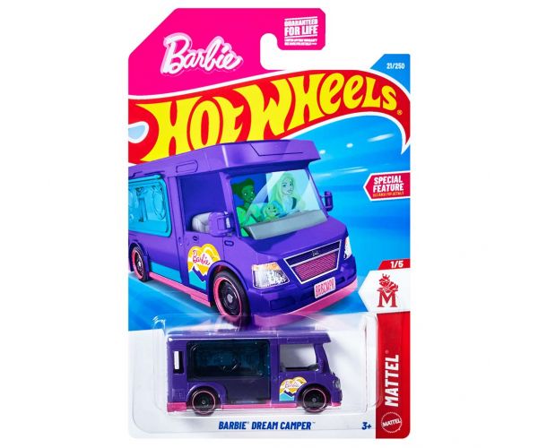 Hot Wheels: Barbie Dream Camper mașinuță mov 1/64 - Mattel