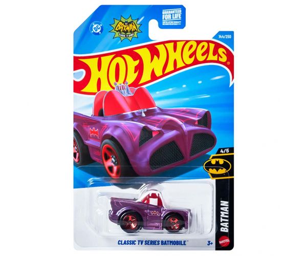 Hot Wheels: Batmobilul din seria TV clasică, mașinuță lila 1/64 - Mattel