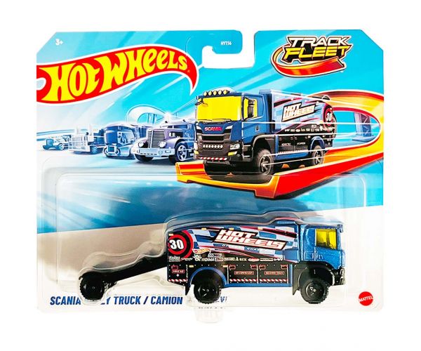 Hot Wheels: Camion transport Scania Rally Truck, scară 1/64 - Mattel