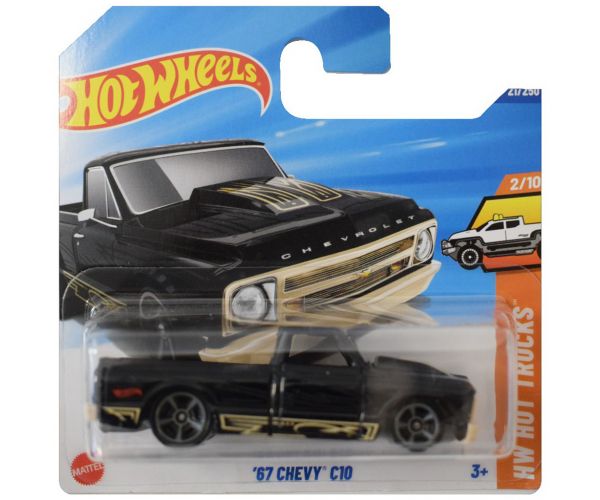 Hot Wheels: Chevy C10 67 negru mașinuță 1/64 - Mattel