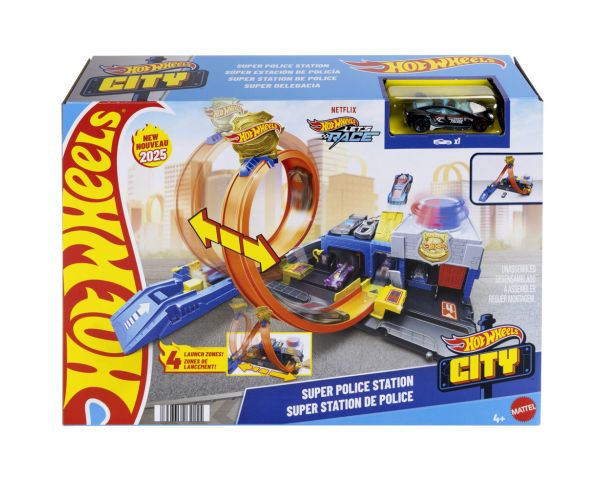 Hot Wheels City: Super Secția de Poliție set de joacă cu mașinuță - Mattel