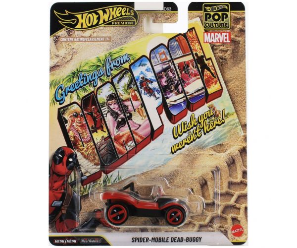 Hot Wheels Cultură pop Deadpool Spider-Mobile Dead-Buggy mașinuță 1/64 – Mattel