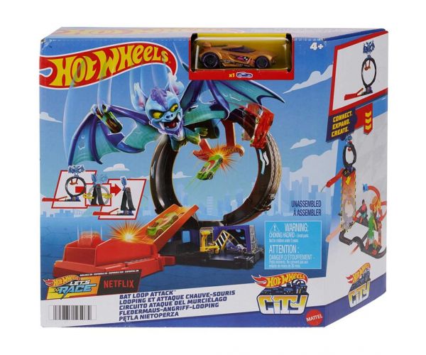 Hot Wheels: Cursa cu bucla de lilieci - Mattel