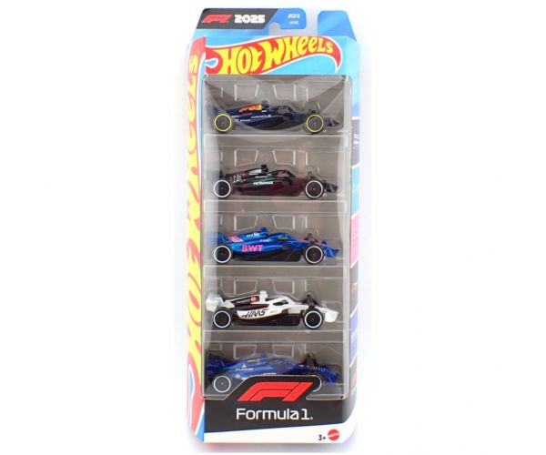 Hot Wheels Formula-1 set de 5 mașinuțe 1/64 – Mattel